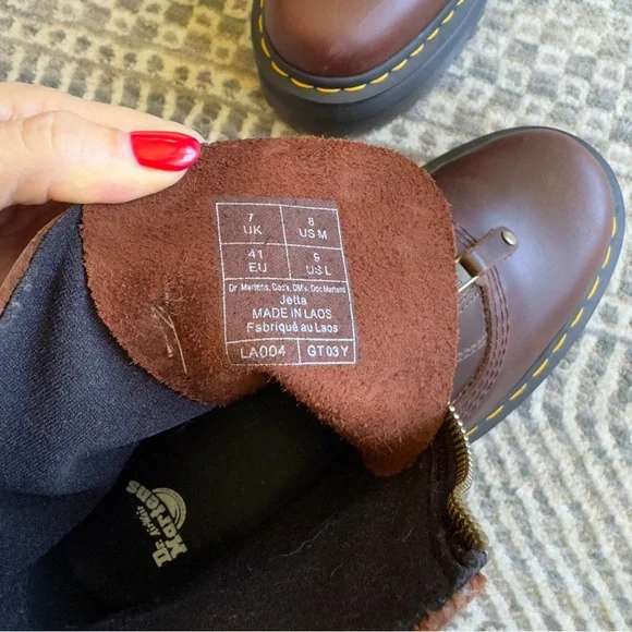 Dr. Marten Jetta Zip Platform Ankle Boots - Picture 8 of 9